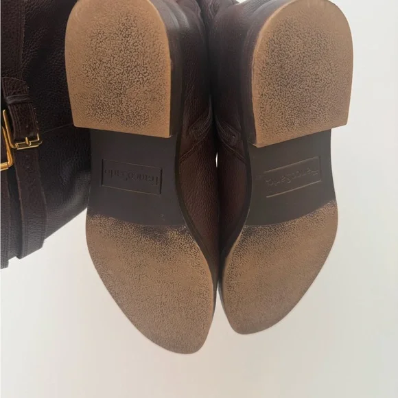 Like New! Franco Sarto Brown Leather Knee-High Boots wide calf - Picture 9 of 9